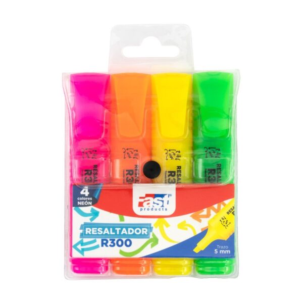 RESALTADOR FAST R300 ESTUCHE DE 4 COL