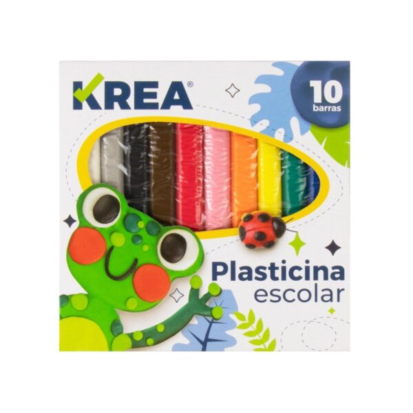 CAJA DE PLASTICINA KREA 10 BARRAS DE COLORES