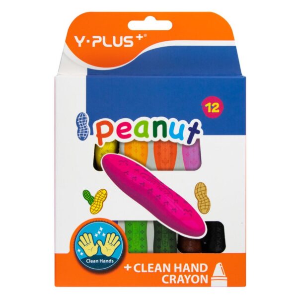 CRAYONES DE CERA Y-PLUS PEANUT 12 COL
