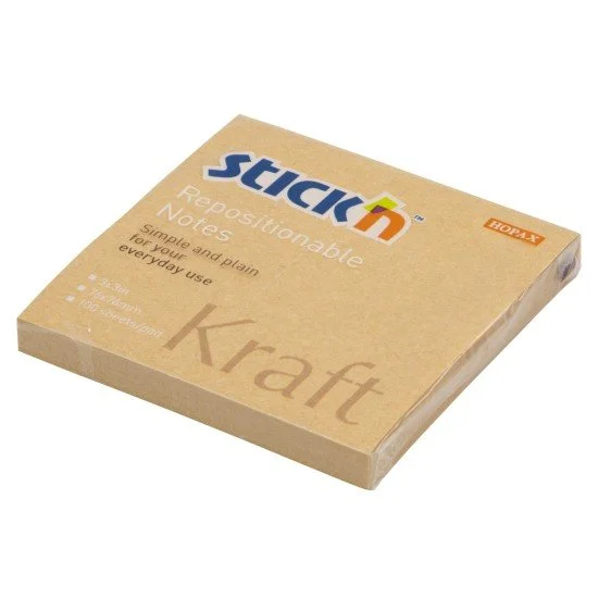 BLOCK STICKN 3X3" 100H KRAFT