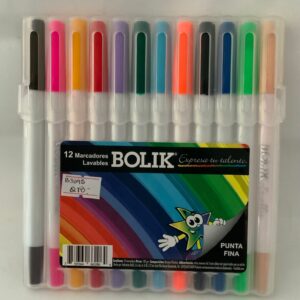 MARCADORES LAVABLES BOLIK PUNTA FINA